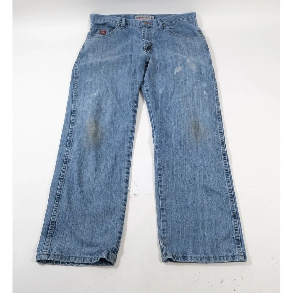 Wrangler Jeans Mens 34x32 Blue PBR Professional Bull Riders Straight Leg Denim